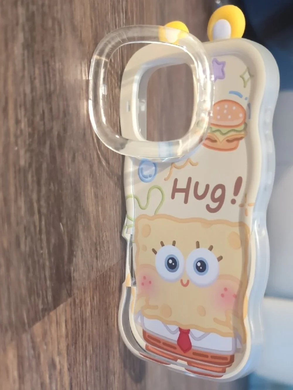 Apple Yellow 'Hug' Sponge Character Phone Case with Wrist Strap